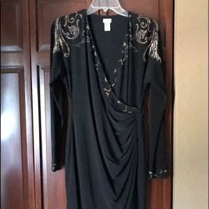 Knee length black holiday dress